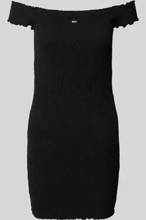 Tommy Hilfiger Slim Fit Bodycon-Minikleid mit Carmen-Ausschnitt in , Größe L