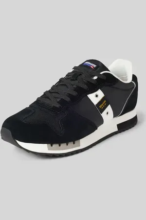 Blauer Sneaker mit Label-Badges Modell 