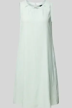 Marc Cain Knielanges Leinenkleid mit Label-Applikation in , Größe 34