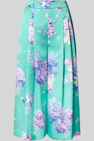 Marc Cain High Waist Culotte mit gelegten Falten und Reißverschluss in , Größe 34