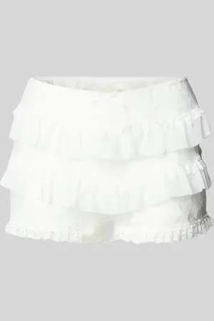 Another Cotton Lab Slim Fit Shorts mit Spitzenbesatz in , Größe M