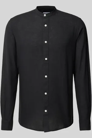 Only & Sons Slim Fit Leinenhemd mit Stehkragen Modell 