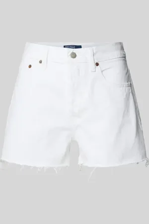 Ralph Lauren Regular Fit Jeansshorts mit Fransen in , Größe 26