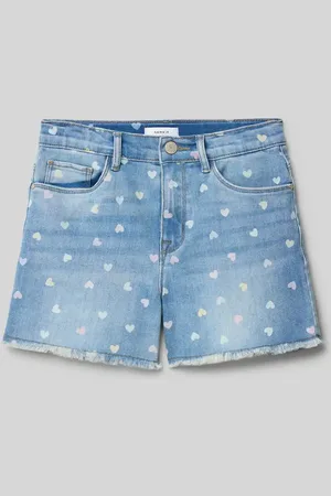 NAME IT Slim Fit Jeansshorts mit Motiv-Print Modell 
