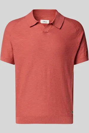QS by s.Oliver Regular Fit Poloshirt mit Flammgarnstruktur in , Größe L