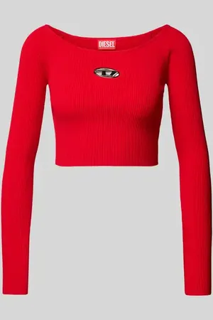 Diesel Cropped Longsleeve mit Label-Detail in , Größe L