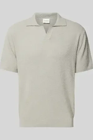 Closed Regular Fit Poloshirt in Strick-Optik in , Größe L