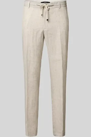 JOOP! Slim Fit Leinenhose mit elastischem Bund Modell 