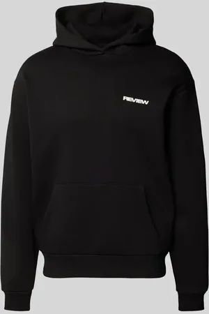 Review Hoodie mit Label-Print in , Größe L