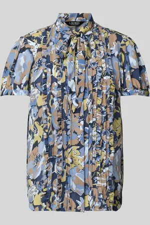 Ralph Lauren Regular Fit Schluppenbluse mit gelegten Falten Modell 