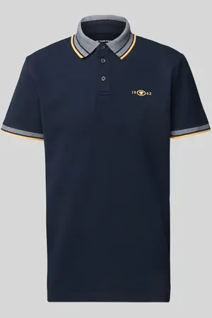 TOM TAILOR Regular Fit Poloshirt mit Kontraststreifen in , Größe L