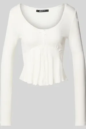 Gina Tricot Longsleeve mit Spitzenbesatz in , Größe L