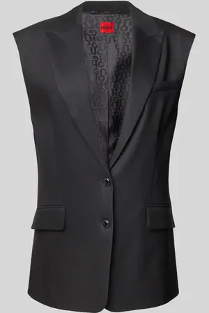 HUGO BOSS Leinenweste mit Reverskragen Modell 