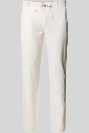Lindbergh Tapered Fit Leinenhose mit elastischem Bund in , Größe L