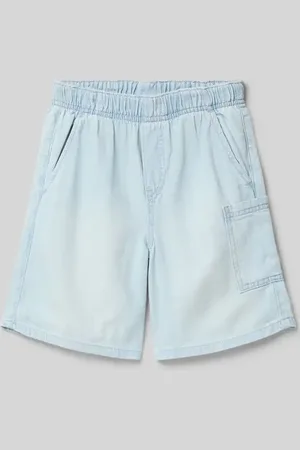 QS by s.Oliver Relaxed Fit Jeansshorts aus reiner Baumwolle in , Größe 116