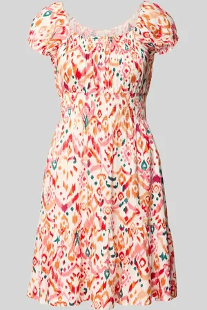 Apricot Minikleid aus Viskose mit Karree-Ausschnitt in , Größe L