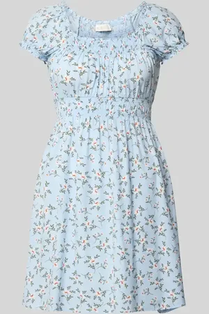 Apricot Minikleid aus Viskose mit Puffärmeln in , Größe L