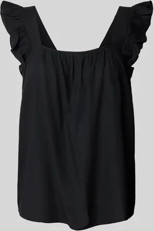 Pieces® Relaxed Fit Top aus Viskose-Leinen-Mix Modell 