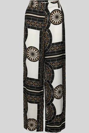 Marc O’ Polo Loose Fit Leinenhose mit Allover-Muster in , Größe 34