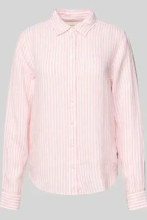 GANT Regular Fit Leinenhemdbluse mit Logo-Stitching in , Größe 34