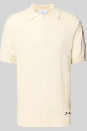 Les Deux Poloshirt mit Strick-Optik in , Größe L