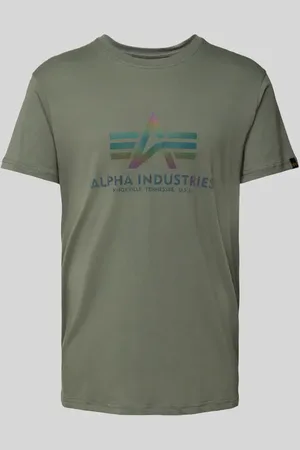 Alpha Industries T-Shirt mit Label-Print in , Größe L