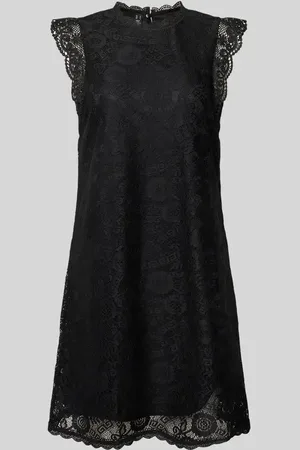 Pieces® Regular Fit Spitzenkleid mit Muschelsaum Modell 