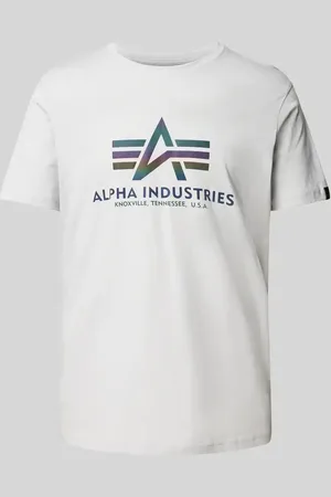 Alpha Industries T-Shirt mit Label-Print in , Größe L