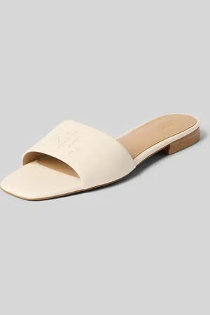 Ralph Lauren Slides aus Leder mit Logo-Detail Modell 