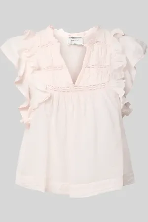 Neo Noir Regular Fit Blusentop mit Kappärmeln Modell 