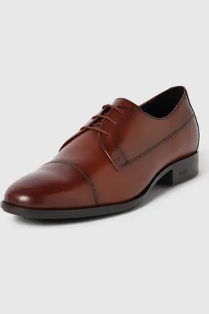 HUGO BOSS Schnürschuhe aus Leder mit Label-Prägung Modell 