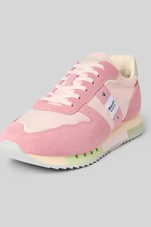Blauer Sneaker mit Label-Details Modell 