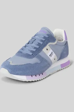 Blauer Sneaker mit Label-Details Modell 