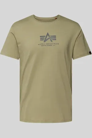 Alpha Industries T-Shirt mit Label-Print in , Größe L