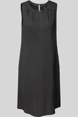 Marc Cain Knielanges Leinenkleid mit Label-Applikation in , Größe 34
