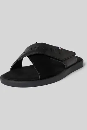 Bugatti Lederslides mit Label-Schriftzug Modell 