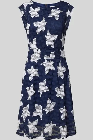 Apricot Knielanges Kleid mit Ausbrenner-Effekt in , Größe XL