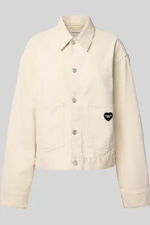 Carhartt Jeansjacke mit Label-Patch in , Größe L