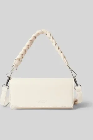 Seidenfelt Handtasche mit Label-Detail Modell 
