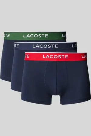 Lacoste Trunks mit elastischem Label-Bund im 3er-Pack in , Größe L
