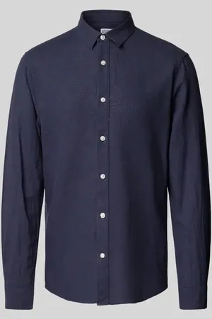 Only & Sons Slim Fit Leinenhemd mit Kentkragen Modell 
