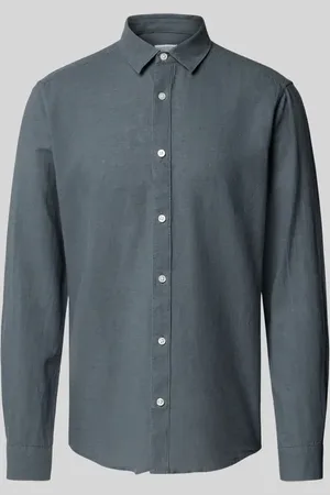 Only & Sons Slim Fit Leinenhemd mit Kentkragen Modell 