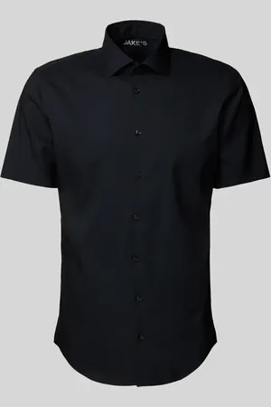 Jake*s Slim Fit Business-Hemd in kurzärmeligem Design in , Größe 37/38
