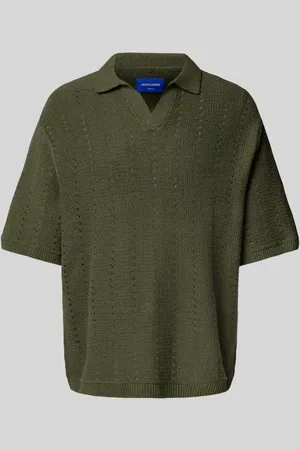 JACK & JONES Relaxed Fit Poloshirt mit Lochmuster Modell 