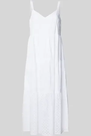 Marc Cain Midikleid mit Lochspitze und V-Ausschnitt in , Größe 34