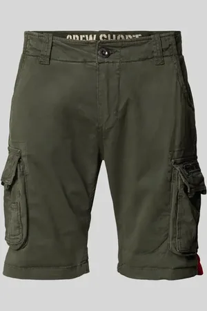 Alpha Industries Regular Fit Cargoshorts mit Label-Stitching Modell 