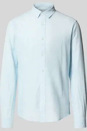 Only & Sons Slim Fit Leinenhemd mit Kentkragen Modell 