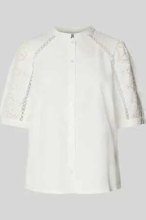 B YOUNG Regular Fit Bluse mit Lochstickerei Modell 