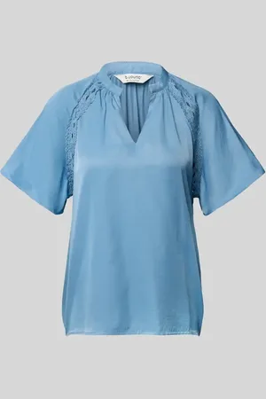 B YOUNG Regular Fit Bluse mit Spitzenbesatz Modell 