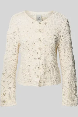 Y.A.S Strickjacke mit Lochstickerei Modell 